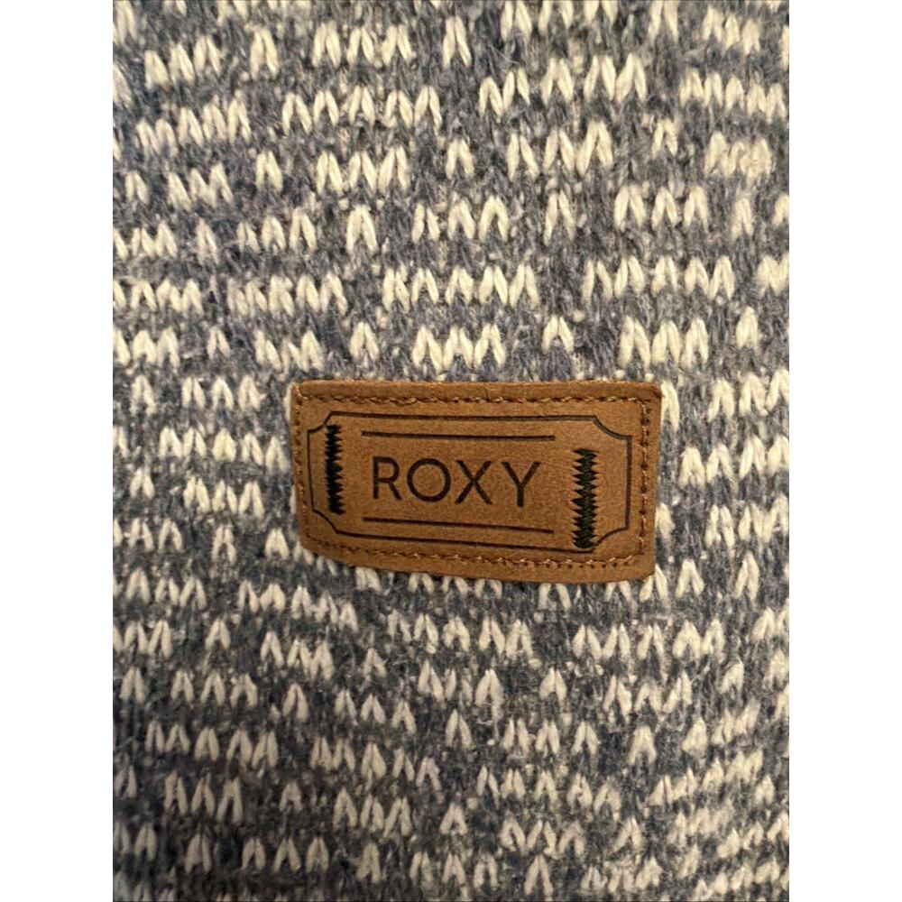 Roxy Doe Fleece Full Zip Hoodie Women’s M Blue & White Athleisure Beachy Sporty - Picture 10 of 10